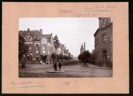 Fotografie Brück & Sohn Meissen, Ansicht Fürstenwalde / NL., Bahnhofstrasse, Bahnhofs Hotel, Wohnhäuser  - Places