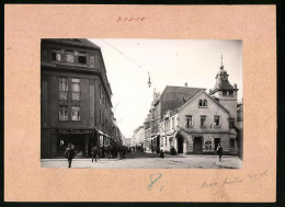 Fotografie Brück & Sohn Meissen, Ansicht Apolda, Bahnhofstrasse, Geschäft Carl Trabitzsch, Apolder Tageblatt Schauka  - Orte