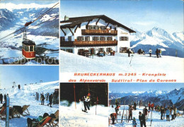 72132349 Suedtirol Bruneckerhaus Am Kronplatz Schwebebahn Skilaeufer Italien - Sonstige & Ohne Zuordnung