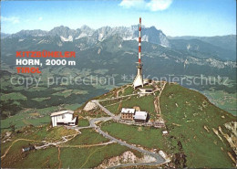 72132332 Kitzbuehel Tirol Kitzbueheler Horn Gipfelhaus Restaurant Fliegeraufnahm - Sonstige & Ohne Zuordnung