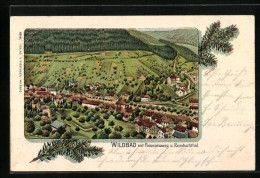 Lithographie Wildbad, Teilansicht Mit Panoramaweg Und Rennbachthal  - Otros & Sin Clasificación