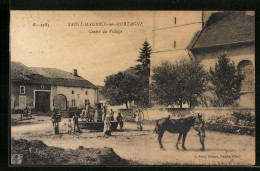 CPA Saint-Maurice-sur-Mortagne, Centre Du Village  - Autres & Non Classés