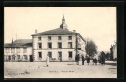 CPA Pouxeux, Place Et Mairie  - Other & Unclassified