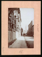 Fotografie Brück & Sohn Meissen, Ansicht Eisleben, Blick In Die Klosterstrasse Und Katholische Kirche  - Plaatsen