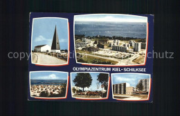 72131574 Schilksee Olympiazentrum Fliegeraufnahme Kirche Strandpartie Schilksee - Kiel