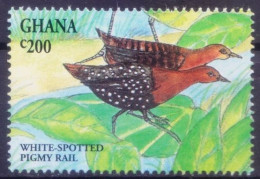 Ghana 1994 MNH, Birds, White Spotted Pigmy Rail - Cigognes & échassiers