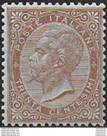 1863-65 Italia VE II 30c. Chiaro Torino MNH Sassone N. T19a - Otros & Sin Clasificación