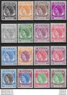 1954-57 Penang Malaysian States 16v. MNH SG N. 28/43 - Otros & Sin Clasificación