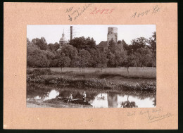 Fotografie Brück & Sohn Meissen, Ansicht Bad Liebenwerda, Elsterpartie Mit Blick Auf Die Türme Der Stadt, Knaben Im   - Lieux