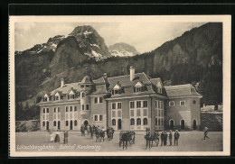 AK Kandersteg, Bahnhof Der Lötschbergbahn Mit Pferdewägen  - Kandersteg