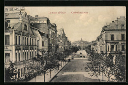 AK Landau /Pf., Ostbahnstrasse Mit Hotel Zum Kronprinz  - Landau