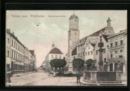 AK Weilheim, Ortspartie An Der Stadtpfarrkirche  - Weilheim