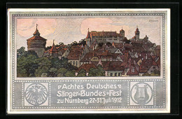 Künstler-AK Nürnberg, 8. Deutsches Sänger-Bundes-Fest 1912 - Ortsansicht  - Andere & Zonder Classificatie