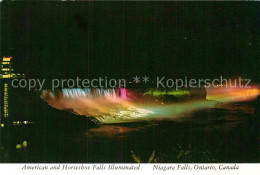 72885944 Niagara Falls Ontario American And Horseshoe Falls Illuminated Niagara  - Unclassified