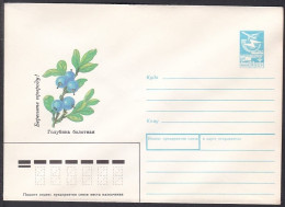 Russia Postal Stationary S1881 Nature Protection, Bog Bilberry, Plants, Tree - Bäume