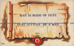 R628196 Man Is Made Of Dust. Dust Settles. Be A Man. The Alpha Publishing - Monde