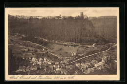 AK Bad Teinach, Gesamtansicht Aus Der Vogelschau Mit Zavelstein  - Bad Teinach