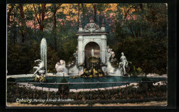 AK Coburg, Herzog Alfred-Brunnen  - Coburg