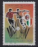 Italy 1999  Fussballmeisterschaft 1998/99 AC Mailand  (o) Mi.2637 - 1991-00: Gebraucht