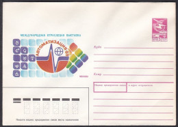 Russia Postal Stationary S2085 1989 Moscow Automation International Expo - Factories & Industries