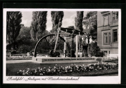 AK Bielefeld, Anlagen Mit Maschinendenkmal  - Bielefeld