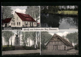 AK Sudweyhe /Bez. Bremen, Mühlenteich, Ehrenmal, Moormann`s Hof, Gastwirtschaft-Gemischtwaren V. Johann Kruse  - Otros & Sin Clasificación