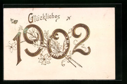 AK Jahreszahl 1902 Mit Blütenzweigen  - Other & Unclassified