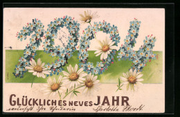 AK Jahreszahl Aus Blumen, Neujahrsgruss 1904  - Other & Unclassified