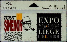 TELECARTE ETRANGERE.....EXPO LIEGE...TOUT SIMENON - Publicité