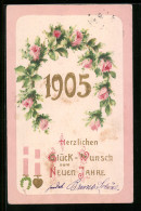 AK Jahreszahl 1905 Im Blütenkranz  - Sonstige & Ohne Zuordnung