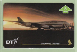 UK - BT General - 1996 Singapore Airlines II - 5u Changi Airport - BTG661 - Mint - BT General Issues