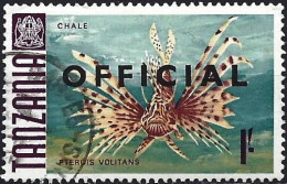 Tanzania 1967 - Mi D15 - YT S15 ( Red Lionfish ) Overprint " Official " - Tanzanie (1964-...)