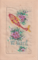 FANTAISIE(CARTE BRODEE) PREMIER AVRIL - Embroidered