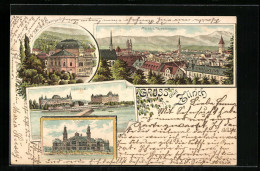 Lithographie Zürich, Tonhalle, Das Neue Stadttheater, Alpenquai  - Sonstige & Ohne Zuordnung