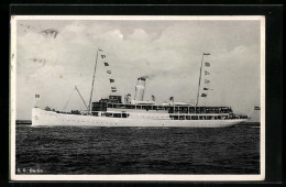 AK Schnelldampfer SS Berlin In Flaggengala  - Steamers