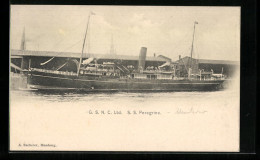 AK Dampfschiff SS Peregrine, G.S.N.C. Ltd., Im Hafen Angelegt  - Autres & Non Classés