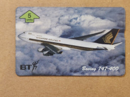 United Kingdom-(BTG-558)-Singapore Airlines 747-400-(562)(505D72314)(tirage-1.200)-price Cataloge-12.00£-mint - BT General Issues