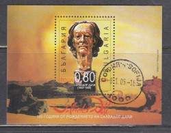 Bulgaria 2004 - Salvador Dali, Mi-Nr. Block 264, Used - Blokken & Velletjes