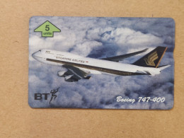 United Kingdom-(BTG-558)-Singapore Airlines 747-400-(563)(505D72411)(tirage-1.200)-price Cataloge-12.00£-mint - BT Edición General