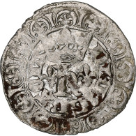 France, Charles V, Blanc Au K, 1365-1380, Billon, TTB, Duplessy:363 - 1364-1380 Carlos V El Sabio