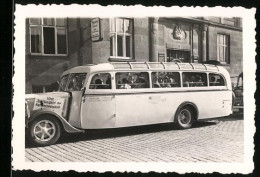 Fotografie Bus, Omnibus - Reisebus Bei Jubiläumsfahrt Der Bayerischen Versicherungsbank  - Auto's