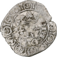 France, Charles V, Blanc Au K, 1365-1380, Billon, TTB, Duplessy:363 - 1364-1380 Charles V Le Sage