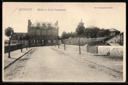 CPA Bézenet, Mairie Et Ecole Communale  - Other & Unclassified