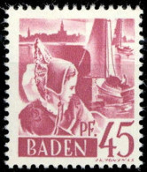 1947, Französische Zone Baden, 9 PF V, ** - Altri & Non Classificati