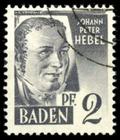 1947, Französische Zone Baden, 1 VII, Gest. - Otros & Sin Clasificación