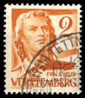 1948, Französische Zone Württemberg, 28 PF I, Gest. - Andere & Zonder Classificatie