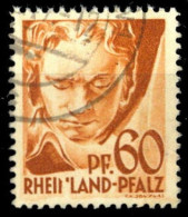 1947, Französische Zone Rheinland Pfalz, 12 PF I, Gest. - Andere & Zonder Classificatie