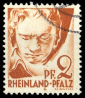 1948, Französische Zone Rheinland Pfalz, 16 III, Gest. - Andere & Zonder Classificatie