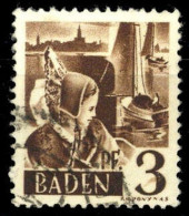 1947, Französische Zone Baden, 2 PF I, Gest. - Autres & Non Classés