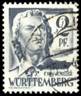 1947, Französische Zone Württemberg, 1 PF IV, Gest. - Autres & Non Classés